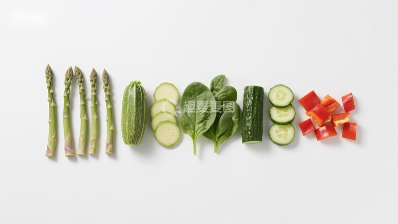 高清大图下载【趣麦麦图】新鲜蔬菜排列展示