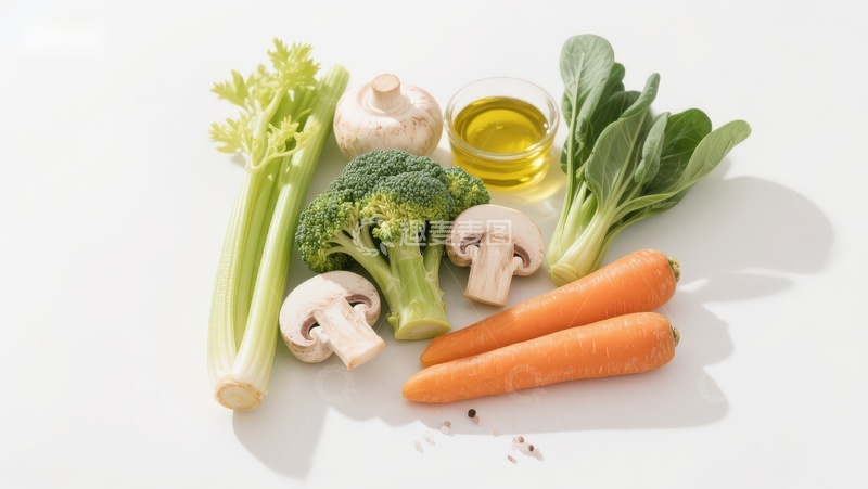 高清大图下载【趣麦麦图】新鲜蔬菜与橄榄油组合