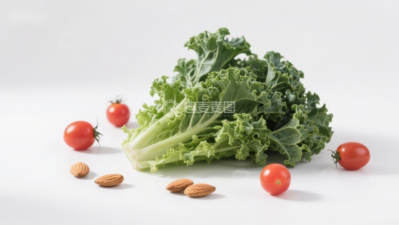 高清大图下载【趣麦麦图】羽衣甘蓝与樱桃番茄坚果组合