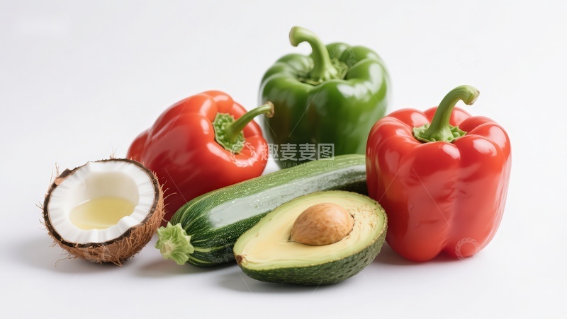 高清大图下载【趣麦麦图】新鲜蔬菜与水果静物展示