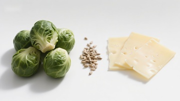 抱子甘蓝、奶酪与葵花籽