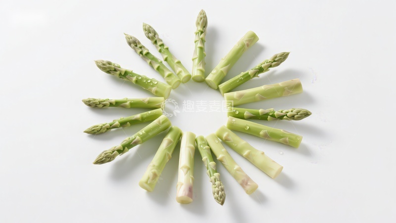 高清大图下载【趣麦麦图】芦笋围成的圆形图案