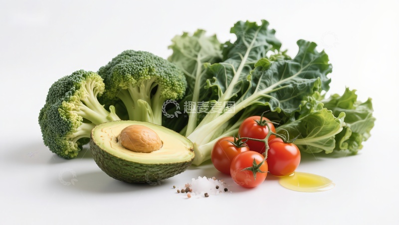 高清大图下载【趣麦麦图】新鲜蔬菜与鳄梨静物
