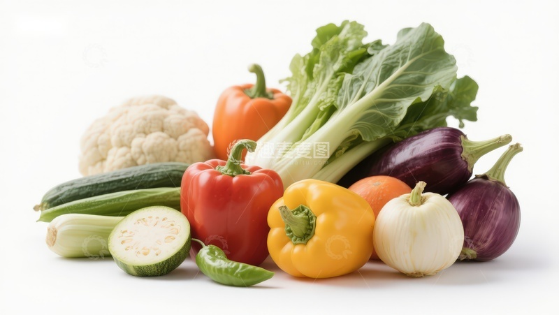 高清大图下载【趣麦麦图】新鲜蔬菜组合展示