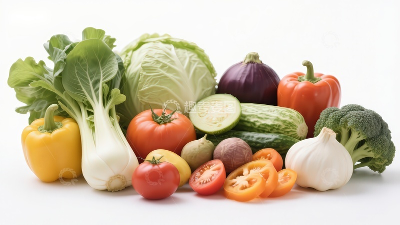高清大图下载【趣麦麦图】新鲜蔬菜组合展示