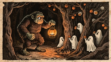 森林中的幽灵与神秘生物