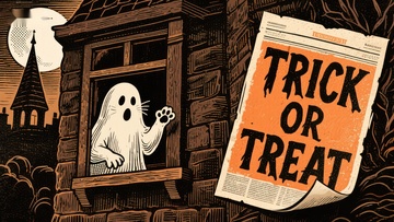 报纸头条：&lsquo;Trick or Treat&rsquo;与窗边幽灵