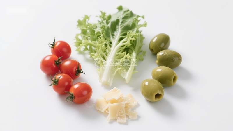 高清大图下载【趣麦麦图】新鲜蔬菜与橄榄摆盘