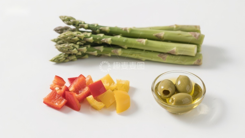 高清大图下载【趣麦麦图】新鲜蔬菜与橄榄特写