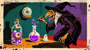 女巫炼制魔法药剂