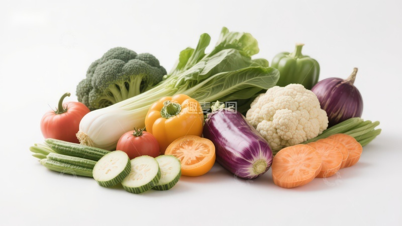 高清大图下载【趣麦麦图】新鲜蔬菜组合展示