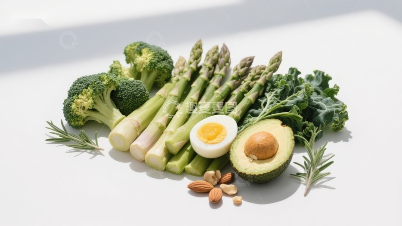 高清大图下载【趣麦麦图】新鲜蔬菜与健康食材组合