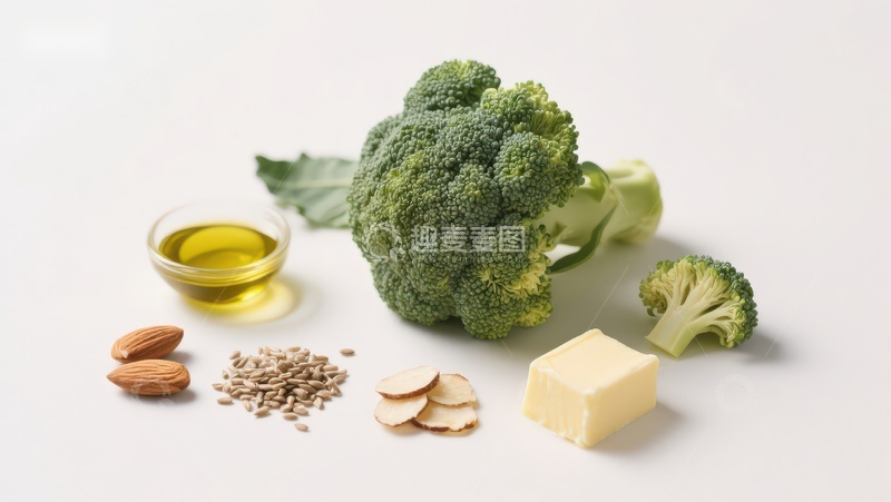 高清大图下载【趣麦麦图】西兰花与健康食材组合
