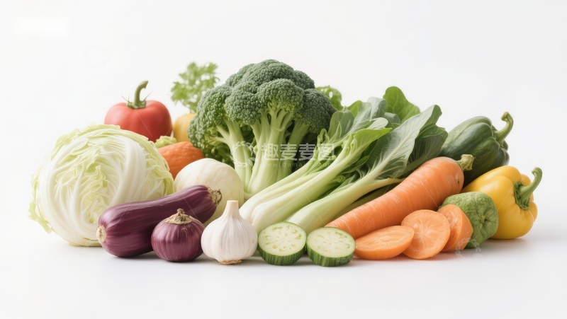 高清大图下载【趣麦麦图】新鲜蔬菜组合展示