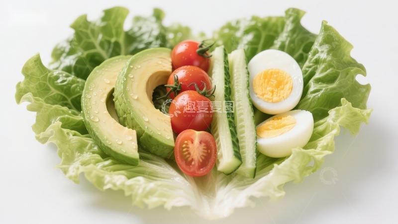 高清大图下载【趣麦麦图】新鲜蔬菜与鸡蛋拼盘