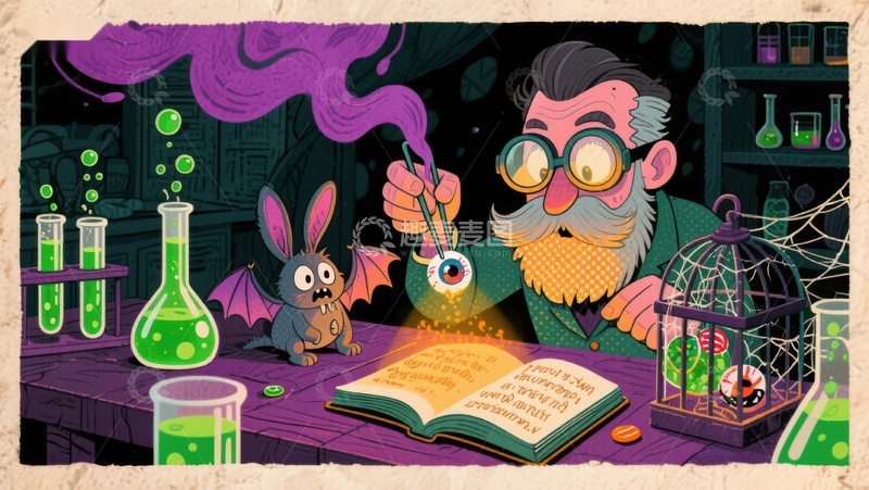 高清大图下载【趣麦麦图】魔法实验室里的奇妙实验