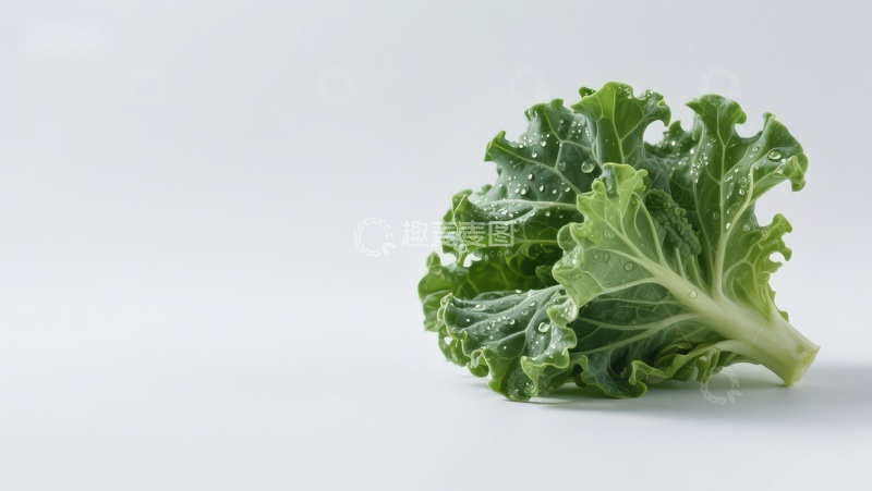 高清大图下载【趣麦麦图】新鲜羽衣甘蓝叶片特写