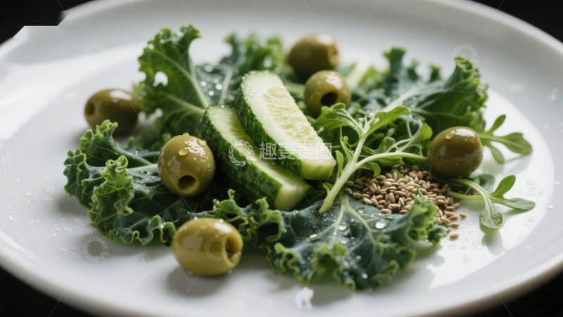 高清大图下载【趣麦麦图】新鲜蔬菜沙拉特写