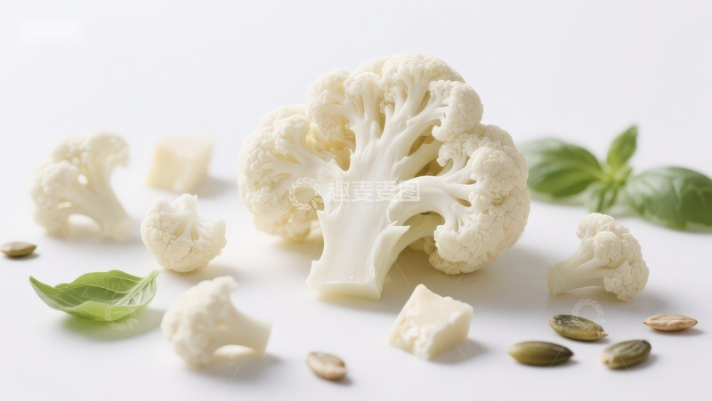 高清大图下载【趣麦麦图】花椰菜与香草种子静物