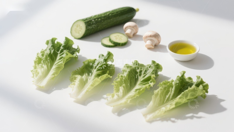 高清大图下载【趣麦麦图】新鲜蔬菜与橄榄油摆拍