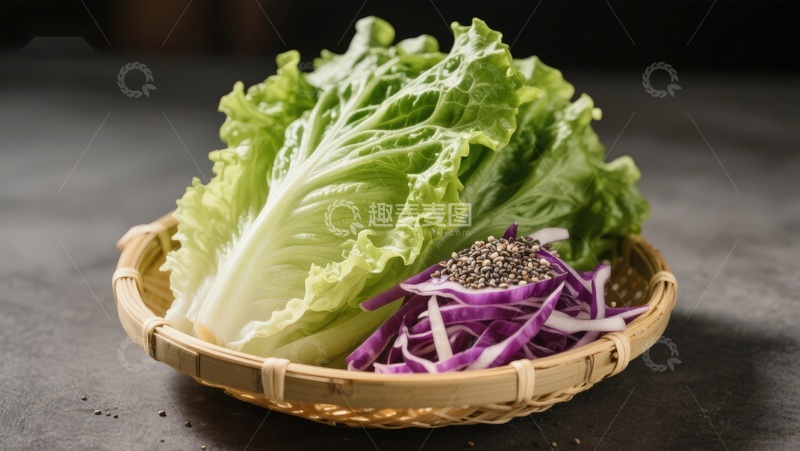 高清大图下载【趣麦麦图】新鲜蔬菜与紫甘蓝沙拉