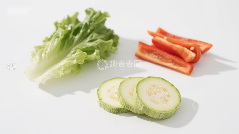 高清大图下载【趣麦麦图】新鲜蔬菜切片摆盘