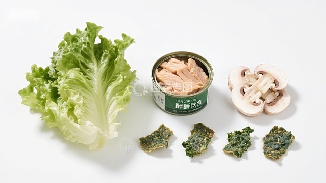生菜金枪鱼罐头与蘑菇海苔