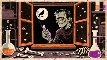 实验室中的神秘生物观察夜空