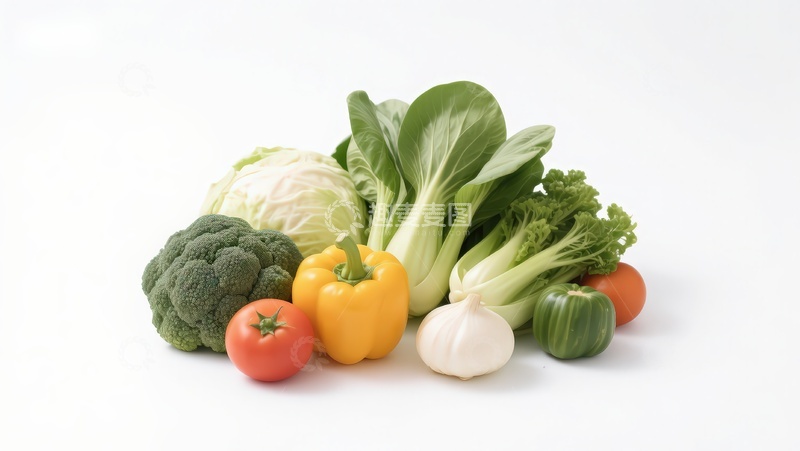 高清大图下载【趣麦麦图】新鲜蔬菜组合展示