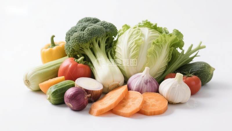高清大图下载【趣麦麦图】新鲜蔬菜组合展示