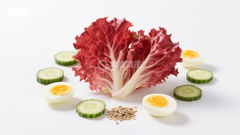 高清大图下载【趣麦麦图】新鲜蔬菜与鸡蛋摆盘
