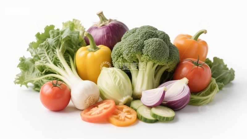 高清大图下载【趣麦麦图】新鲜蔬菜组合展示