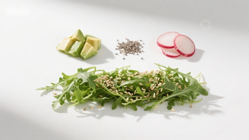 高清大图下载【趣麦麦图】新鲜蔬菜与谷物组合摆盘