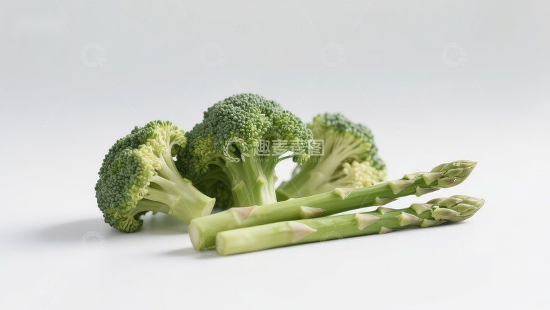 高清大图下载【趣麦麦图】西兰花与芦笋静物展示
