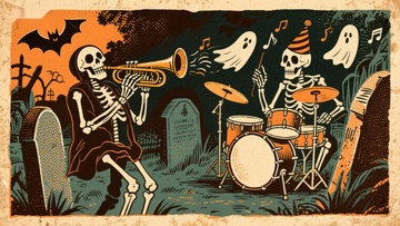 骷髅乐队夜墓演奏