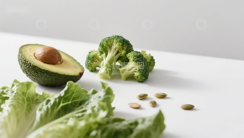 高清大图下载【趣麦麦图】新鲜蔬菜与牛油果静物