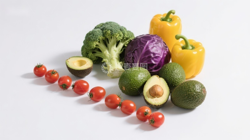 高清大图下载【趣麦麦图】新鲜蔬菜水果组合展示