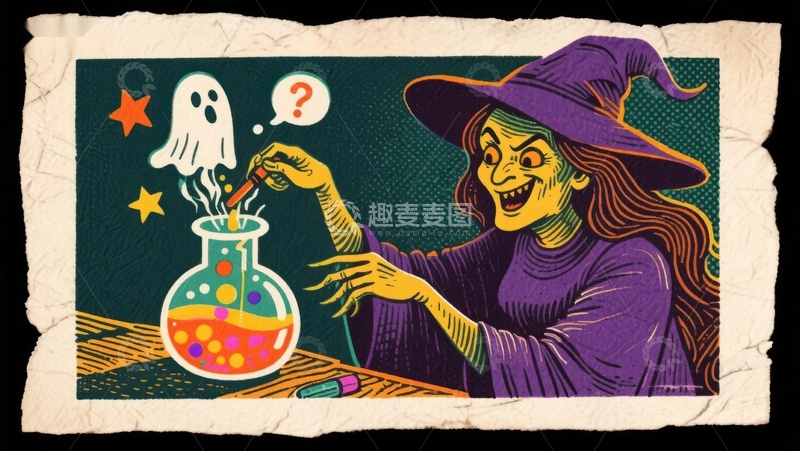 高清大图下载【趣麦麦图】女巫实验魔法药水