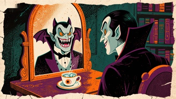 吸血鬼与镜中怪兽对视