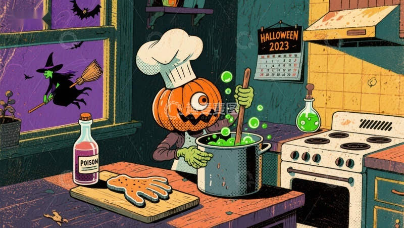 高清大图下载【趣麦麦图】南瓜厨师的万圣节魔法厨房