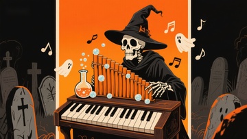 骷髅巫师弹奏风琴