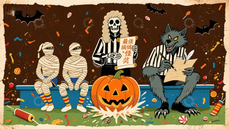 高清大图下载【趣麦麦图】万圣节创意装扮比赛