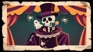 骷髅魔术师的奇幻表演