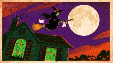 万圣夜巫女飞越鬼屋