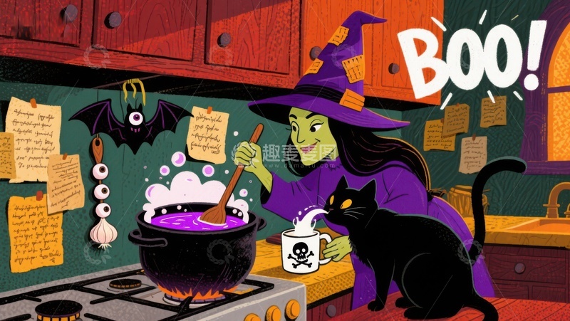 高清大图下载【趣麦麦图】女巫厨房施魔法
