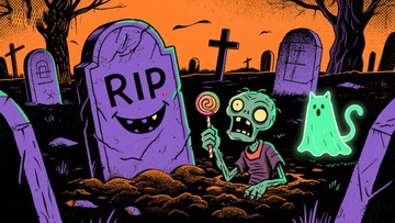 墓地里的糖果僵尸