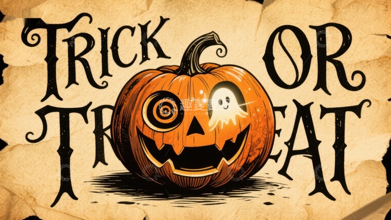 高清大图下载【趣麦麦图】万圣节南瓜灯插画