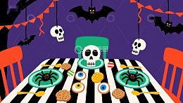 万圣节主题餐桌布置