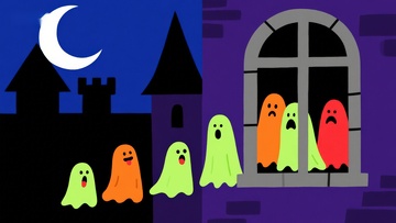 夜幕下的鬼魂与城堡