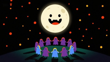 月夜下的幽灵舞会